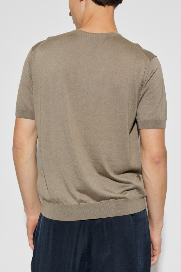 Giorgio Armani T-shirt with embroidered logo | Men's | Vitkac